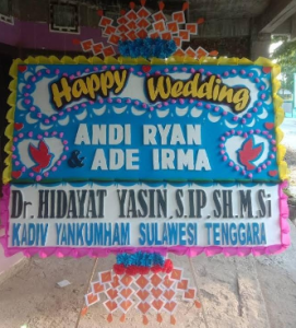 Papan Bunga Makassar Pernikahann wa 082267249456